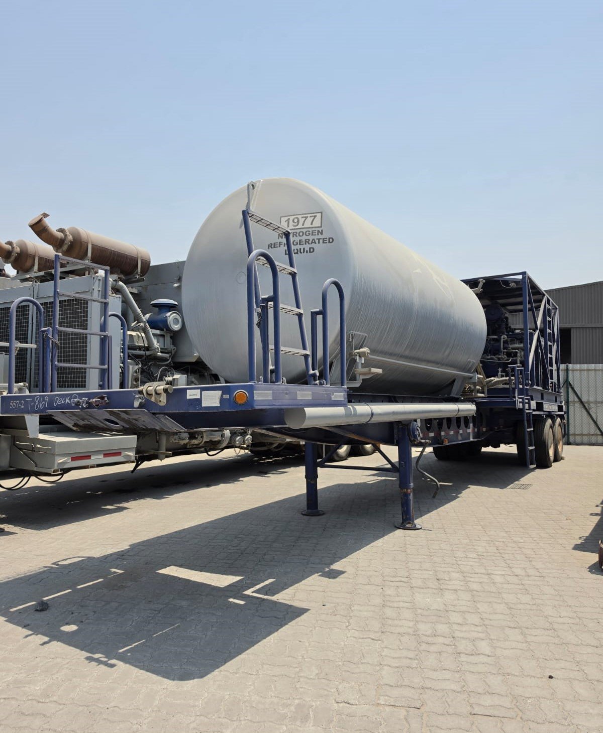 Nitrogen unit on trailer